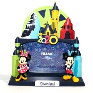 Disneyland Resort 2020 Decorative 4x6 Figural Picture Frame Mickey Minnie Mouse